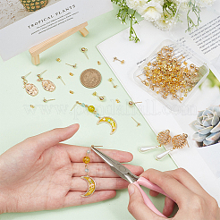 120Pcs 3 Style 304 & 202 Stainless Steel & Brass Ball Post Stud Earring Findings Sets&nbsp;FIND-AR0003-85