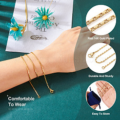 Brass Box Chain Necklace&nbsp;NJEW-TA0001-16