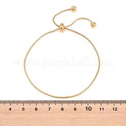 Adjustable 304 Stainless Steel Snake Chain Slider Bracelets for Women&nbsp;BJEW-D460-03G