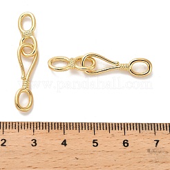 Brass Hook and S-Hook Clasps&nbsp;KK-H496-07G