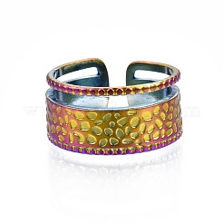 304 Stainless Steel Wide Cuff Ring&nbsp;RJEW-N038-078