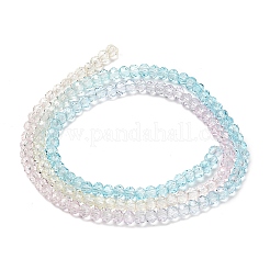 Transparent Painted Glass Beads Strands&nbsp;X1-DGLA-A034-T1mm-A21