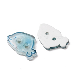 2-Hole Marine Organisms Opaque Resin Buttons&nbsp;RE-CBAE064-05C
