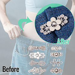 16 Pairs 8 Style Alloy Adjustable Jean Button Pins&nbsp;DIY-TA0013-01P