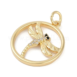 Rack Plating Brass Micro Pave Cubic Zirconia Pendants&nbsp;KK-H509-10G-01