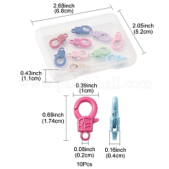 10Pcs Spray Painted Alloy Lobster Claw Clasps&nbsp;FIND-FS0001-70