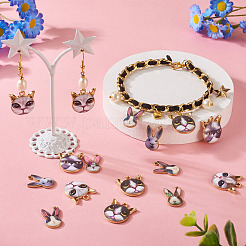 16Pcs 8 Style Rack Plating Alloy Enamel Pendants&nbsp;ENAM-TA0001-48