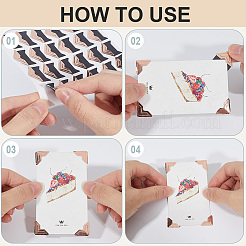 Retro Hot Stamping Paper Photo Corner Self-Adhesive Stickers&nbsp;AJEW-WH20006-59E