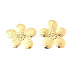 304 Stainless Steel Flower Stud Earrings&nbsp;EJEW-P312-03B-G