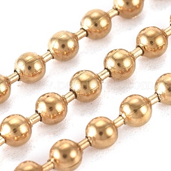 3.28 Feet PVD Vacuum Plating 304 Stainless Steel Ball Chains&nbsp;X-CHS-F009-01D-G