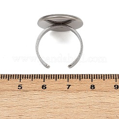 304 Stainless Steel Cuff Ring Components&nbsp;STAS-D372-07P-07