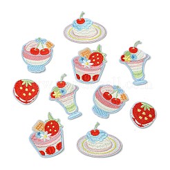 10Pcs 5 Styles Computerized Embroidery Cloth Iron On/Sew On Patches&nbsp;PATC-CJ0001-07