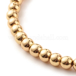 Synthetic Hematite & Polymer Clay Heishi Stretch Bracelets Set with Heart Brass Beads for Mother and Kids&nbsp;BJEW-JB07429