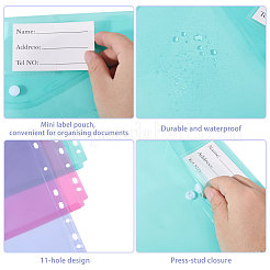 48Pcs 6 Colors PP Plastic File Pockets&nbsp;OFST-GL0001-04