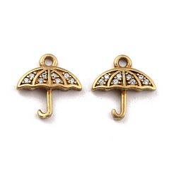 Brass Micro Pave Clear Cubic Zirconia Charms&nbsp;KK-A144-002C-NF