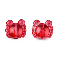 Transparent Spray Painted Glass Beads&nbsp;GLAA-N035-026-C03