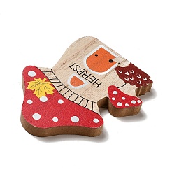 Autumn Single Face Printed Wood Cabochons&nbsp;WOOD-I010-02C
