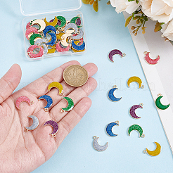 48Pcs 6 Colors Alloy Enamel Pendants&nbsp;FIND-GA0008-21