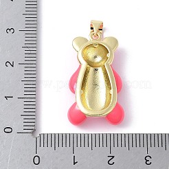 Rack Plating Brass with Enamel Pendants&nbsp;KK-B091-20G-02