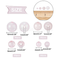 320Pcs 4 Style Natural Rose Quartz Beads Strands&nbsp;G-NB0002-91