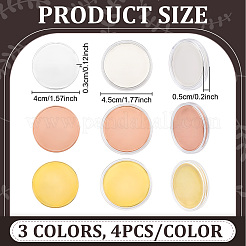 12Pcs 3 Colors Iron Blank Commemorative Coins&nbsp;AJEW-BC0011-03