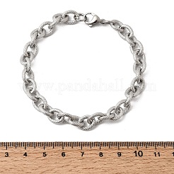 201 Stainless Steel Cable Chain Bracelets&nbsp;STAS-T077-14P