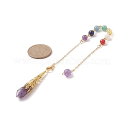 Mixed Gemstone Pointed Dowsing Pendulums&nbsp;PALLOY-JF02047