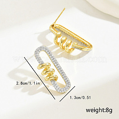 Brass Paperclip with Spiral Stud Earrings&nbsp;AR7288