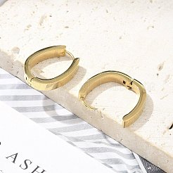 304 Stainless Steel Oval Hoop Earrings for Women&nbsp;EJEW-C096-66G
