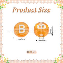 1000Pcs Transparent Acrylic Beads&nbsp;TACR-ME0001-09B