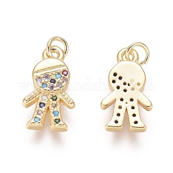 Golden Plated Brass Charms&nbsp;ZIRC-L087-021G