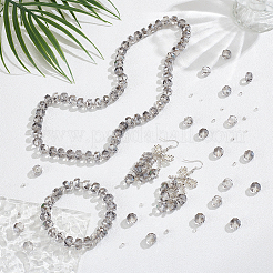 2Strands Transparent Electroplate Glass Beads Strands&nbsp;EGLA-PH0001-75B