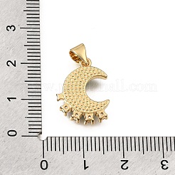 Brass Micro Pave Clear Cubic Zirconia Pendants&nbsp;CU-CBAF50C-03B-G