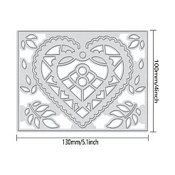 Heart Carbon Steel Cutting Dies Stencils&nbsp;DIY-WH0170-061