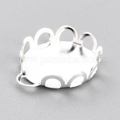 304 Stainless Steel Charms Cabochon Settings&nbsp;STAS-Y001-11S