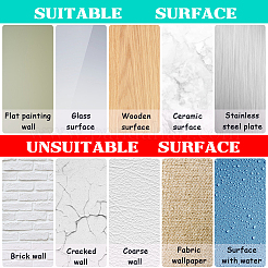 Translucent PVC Self Adhesive Wall Stickers&nbsp;STIC-WH0015-334