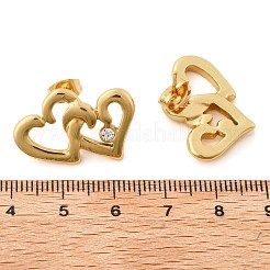304 Stainless Steel Rhinestone Stud Earrings for Women&nbsp;EJEW-U052-01G