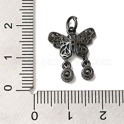 Brass Micro Pave Cubic Zirconia Pendants&nbsp;KK-C072-36B