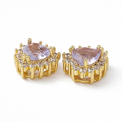 Rack Plating Brass Micro Pave Cubic Zirconia Beads&nbsp;KK-C007-12G