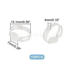 150Pcs Adjustable Alloy Finger Rings Components&nbsp;FIND-UN0001-87