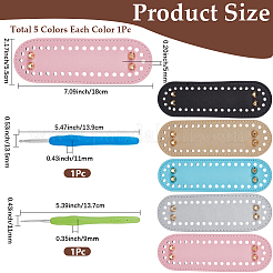 5Pcs 5 Colors PU Imitation Leather Bag Bottoms&nbsp;FIND-CL0001-87B