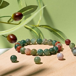 100Pcs 8mm Natural Indian Agate Beads&nbsp;DIY-LS0002-22