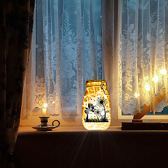 PVC Lamp Film for DIY Colorful Light Hanging Lamp Frosted Glass Jar&nbsp;DIY-WH0408-012