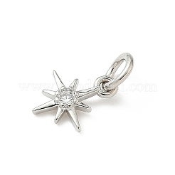 Brass Micro Pave Cubic Zirconia Pendants&nbsp;KK-D386-03P