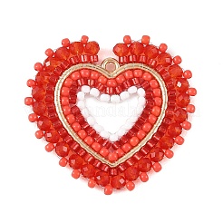 Glass Seed Beaded Pendants&nbsp;PALLOY-MZ01385