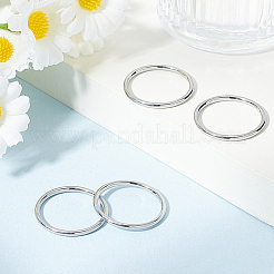 10Pcs 304 Stainless Steel Simple Plain Band Finger Ring for Women Men&nbsp;RJEW-LP0001-10