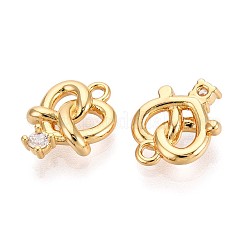 Brass Micro Pave Cubic Zirconia Pendants&nbsp;KK-N263-92A-G