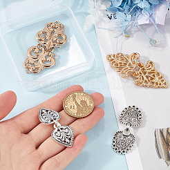 4Pcs 4 Styles Alloy Interlocking Clasps&nbsp;FIND-GF0007-16