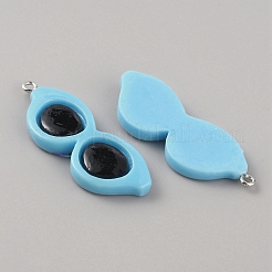 Opaque Resin Pendants&nbsp;RESI-WH0026-89B