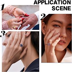24Pcs 6 Style Stainless Steel Open Cuff Finger Ring Finding&nbsp;FIND-CA0004-44